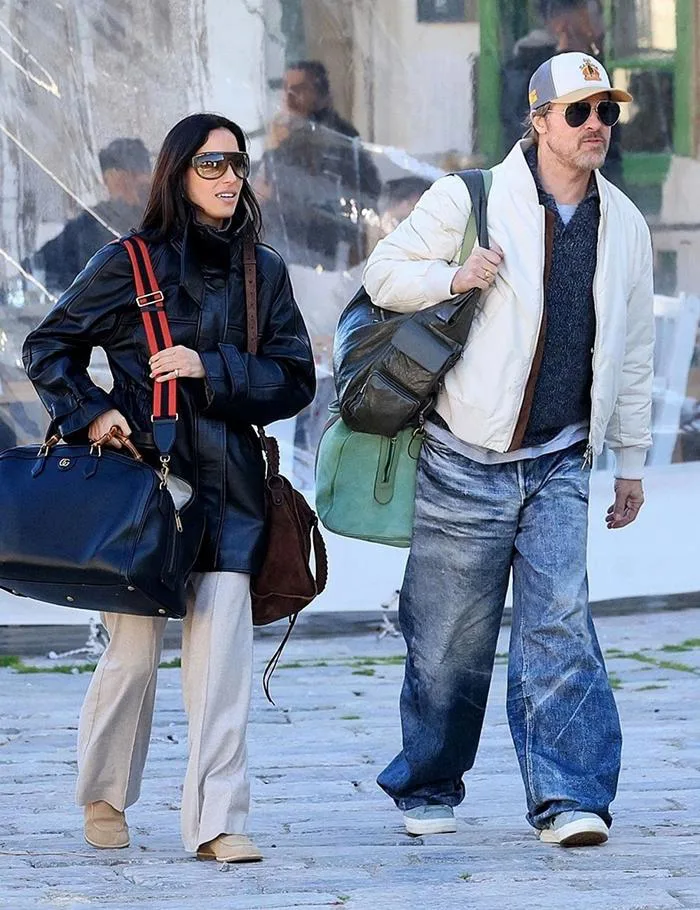 Brad Pitt dẫn bạn gái đến địa điểm quay phim - Báo VnExpress Giải trí