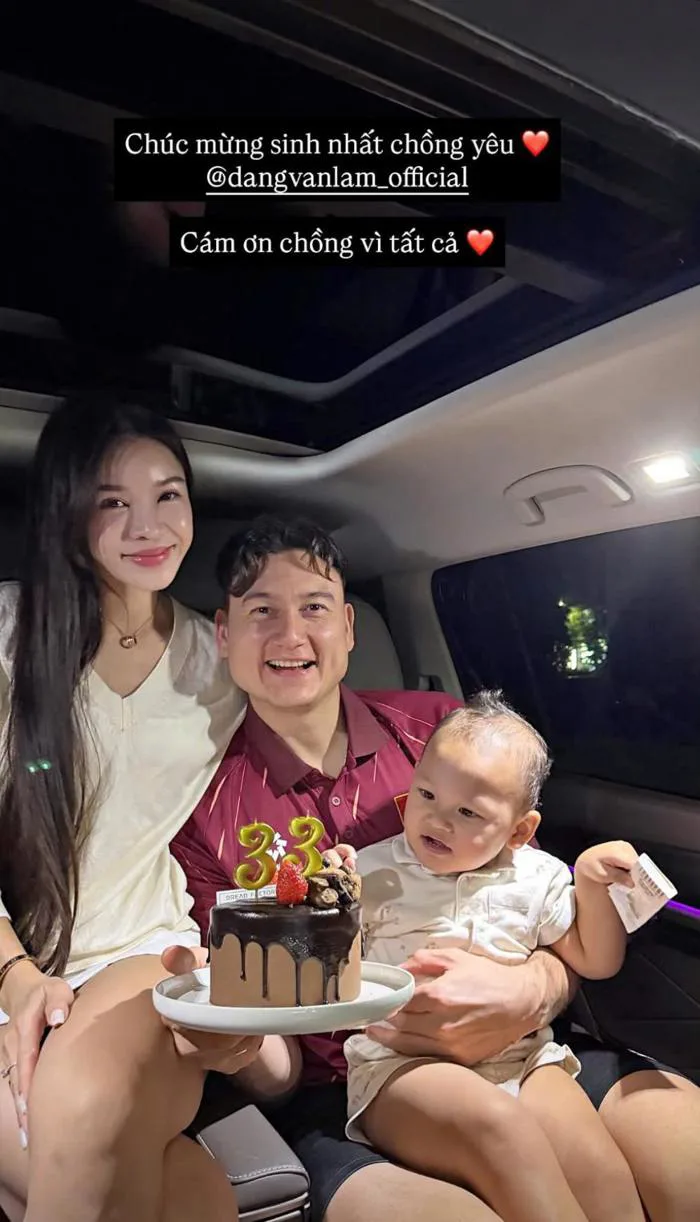 Vợ Đặng Văn Lâm gửi lời ngọt ngào, tổ chức sinh nhật sớm cho chồng