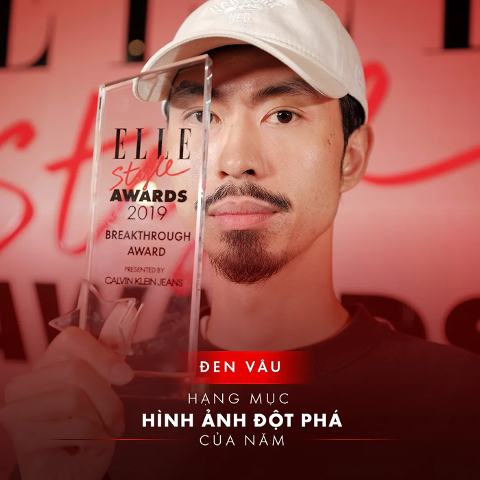 Rapper Đen Vâu nhận giải Hình ảnh đột phá của năm tại ELLE Style Awards  2019 | ELLE
