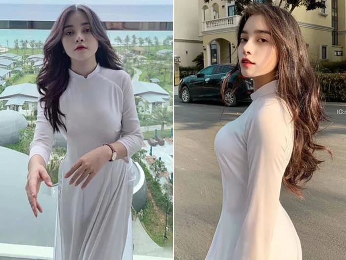 Cô gái nổi tiếng vì mặc áo dài quá đẹp, ảnh đời thường còn bất ngờ hơn |  Báo Dân trí