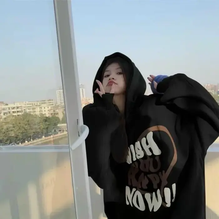 Áo Hoodie Nữ Phối Nút Gài Cổ Họa Tiết Xinh Xắn Siêu Cute Thời Trang Có 4  Màu Áo Hoodie Nữ Chất Liệu Nỉ Ngoại Co Giãn Áo Hoodie Nữ Phù Hợp