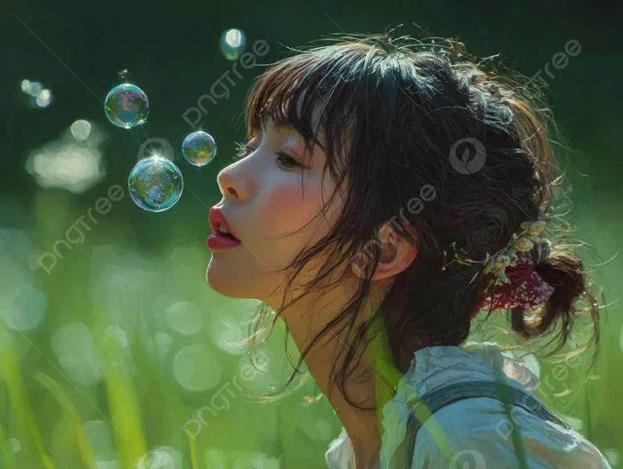 Hình nền Nền Cô Gái Hàn Quốc Thổi Bong Bóng Xà Phòng Trong Một Bức ảnh  Quang Học Trên Cỏ Xanh, Chân Dung, Xinh đẹp, Hàn Quốc Background Vector để  tải xuống