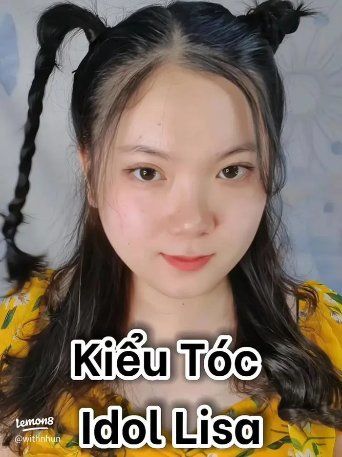 Kiểu tóc Natra dễ thương kiểu idol Lisa: cách búi tóc đi tiệc đơn giản
