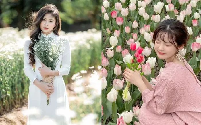 Tổng hợp kiểu tạo dáng chụp ảnh với bó hoa đẹp cực dễ