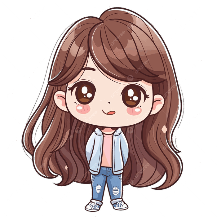 Hình ảnh Cô Gái Xinh đẹp Dễ Thương Vui Vẻ Kawaii Chibi Linh Vật Nhân Vật  Hoạt Hình PNG , Con Gái, Nữ Giới, Nữ Doanh Nhân PNG trong suốt và Vector