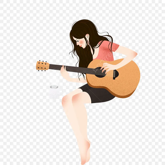 Hình ảnh Cô Gái Chơi đàn Guitar PNG , Chơi đàn Guitar, Con Gái, Ngồi PNG  trong suốt và Vector để tải xuống miễn phí