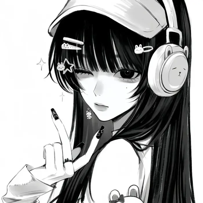 Bộ sưu tập 126+ ảnh anime nữ trắng đen đẹp và cuốn hút