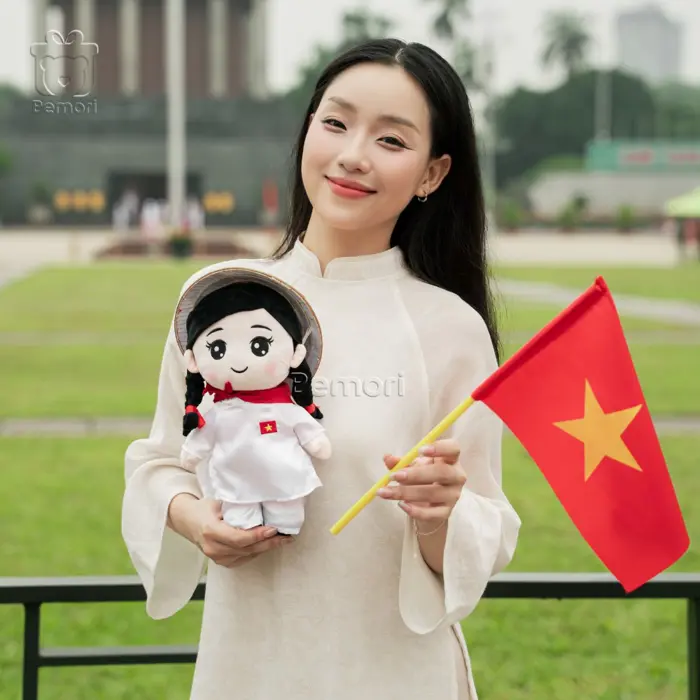 Gấu Bông Cô Gái Việt Nam Tặng Người Yêu - Bemori
