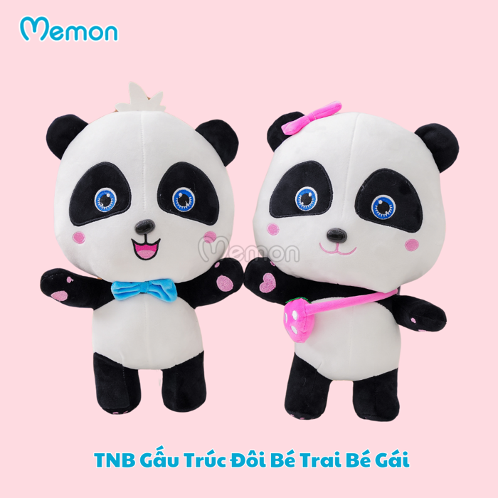 Thú Nhồi Bông Gấu Trúc Bé Trai Bé Gái - Memon