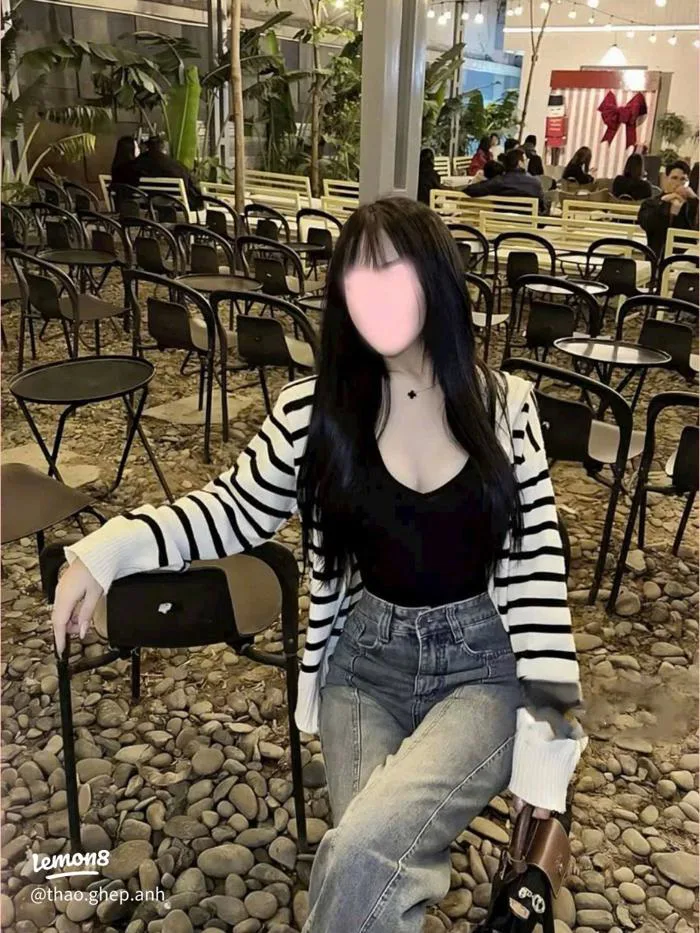 Ghép ảnh đi chơi phong cách quán cà phê: Outfit nữ xinh, tự nhiên như ảnh  thật