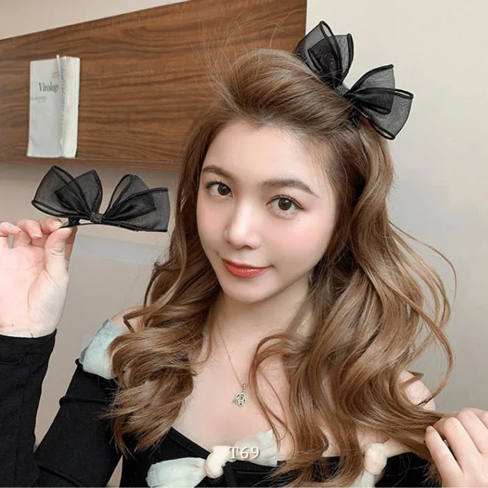 Kẹp tóc, kẹp mái hình nơ nhỏ phụ kiện tóc nữ tính T69