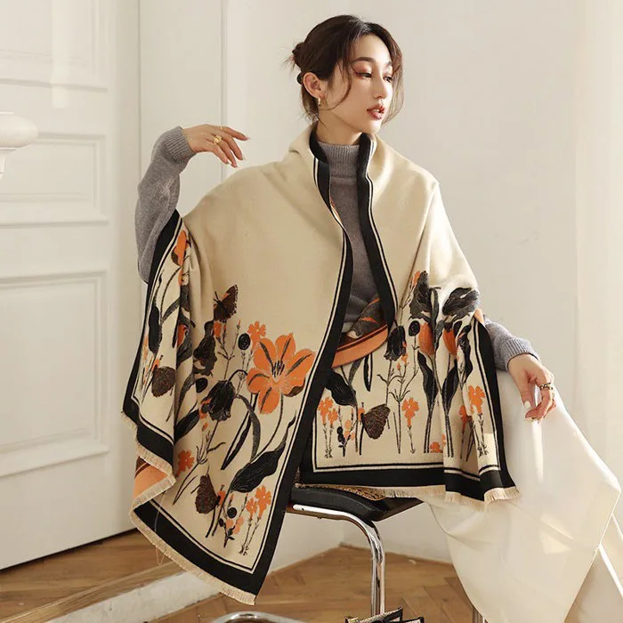 Khăn quàng cổ cao cấp len Cashmere cho nữ KQ-WD01