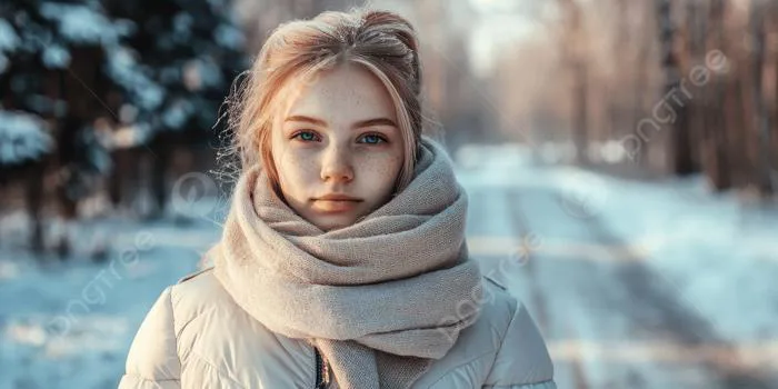 Một Cô Gái Nga Trong Mùa đông Mặc áo Khoác Trắng Và Khăn Quàng Cổ đứng Trên  đường Phố Ảnh Và Hình ảnh Để Tải Về Miễn Phí - Pngtree