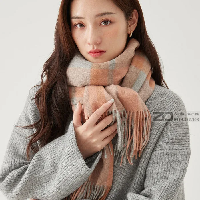 Khăn Choàng Quàng Cổ Nữ Len Cashmere Cao Cấp KN015 - Zerdio