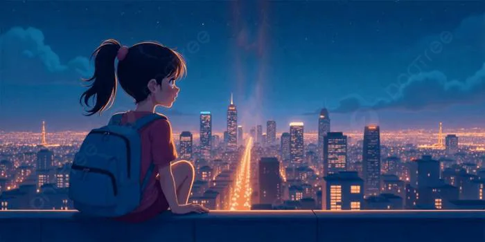 Hình nền Nền Cô Gái Anime Lofi Ngắm Thành Phố Về đêm, Thành Phố Hoàng Hôn  Lofi, Nền Lofi, Thành Phố Background Vector để tải xuống miễn phí - Pngtree