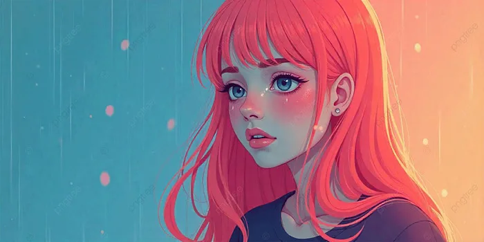 Hình nền Nền Hình Nền Anime Lofi Cô Gái Buồn, Hình Nền Của Phim Hoạt Hình,  Cô Gái Anime Màu Hồng Tuyệt đẹp, Nền Lofi Background Vector để tải xuống  miễn phí -