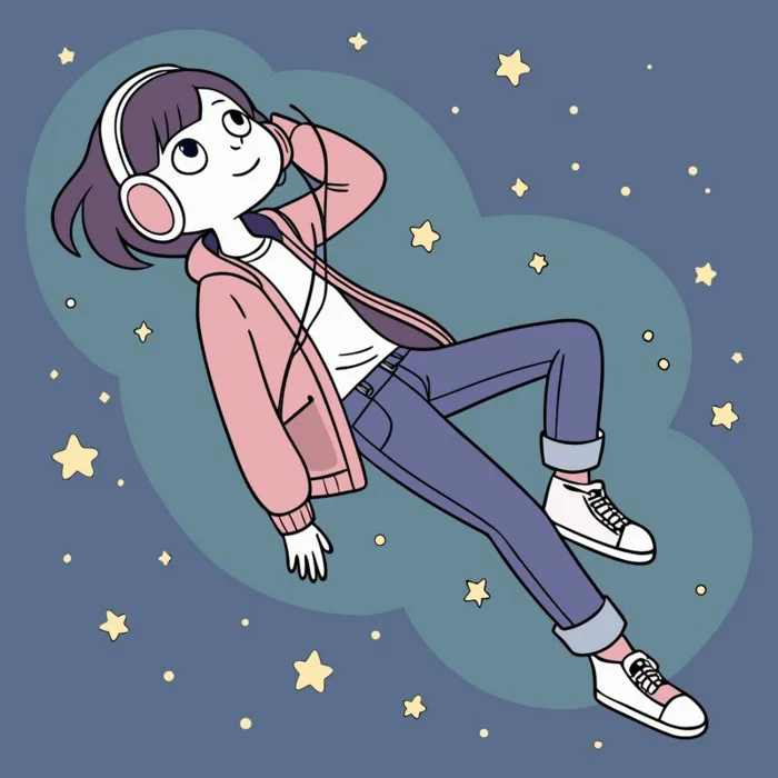 Tải miễn phí Cô Gái Anime Xinh đẹp đang Trôi Nổi Trong Không Gian Giữa  Những Vì Sao,Nghe Nhạc Lofi Hip Hop. | JPG chuyên nghiệp - Pikbest