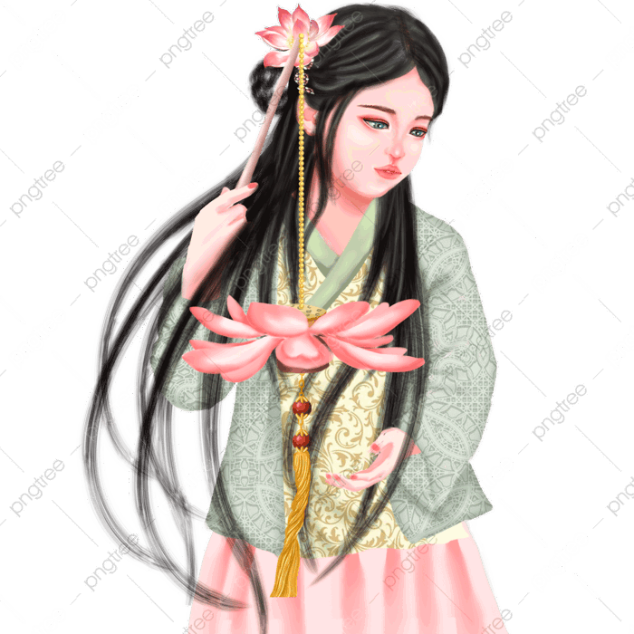 Hình ảnh Cô Gái Xinh đẹp được Vẽ Tay Cầm đèn Lồng Hoa Sen PNG , Xinh đẹp,  Vẽ Tay, Con Gái PNG miễn phí tải tập tin PSDComment và Vector