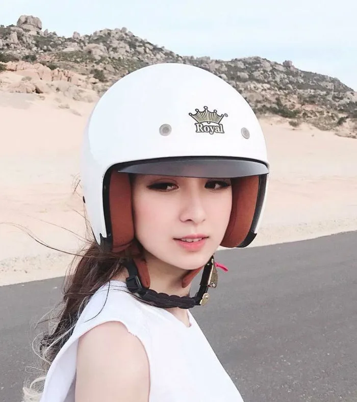 Mũ bảo hiểm 3/4 Royal M139 kính ẩn bên trong (trắng bóng) | Phượt Store |  Chuyên Đồ bảo hộ moto | Đồ bảo hộ xe máy