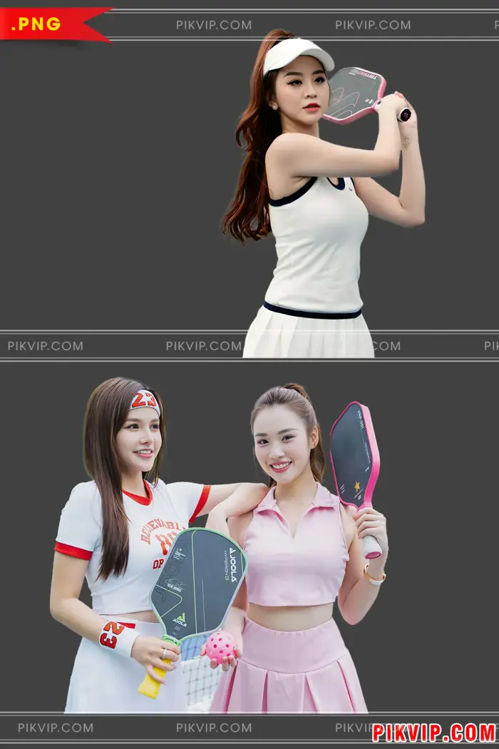 Bộ Ảnh Nữ Vận Động Viên Pickleball/Padel Xinh Đẹp, Năng Động