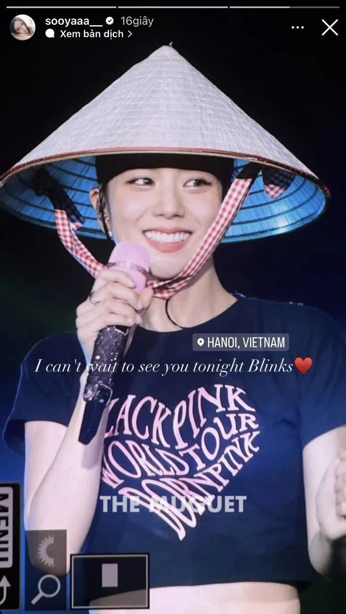 Jisoo - Jennie (BLACKPINK) khoe hình ảnh đội nón lá cực xinh, nhắn nhủ điều  này với fans Việt ngay trước đêm diễn ngày 2