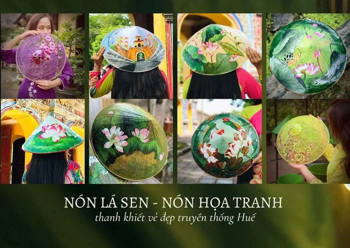 Nón lá sen - Nón họa tranh xứ Huế - khamphahue.com.vn