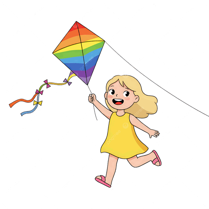 Hình ảnh Cô Bé đang Thả Diều PNG , Cô Bé, Thả Diều, Vui Mừng PNG trong suốt  và Vector để tải xuống miễn phí
