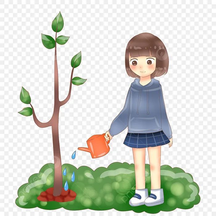 Hình ảnh Một Bé Gái Tưới Cây Vào Ngày Trồng Cây PNG , Một Bé Gái Tưới Cây  Vào Ngày Trồng Cây PNG , Cô Bé Xinh Xắn, Cô Bé Tưới Cây