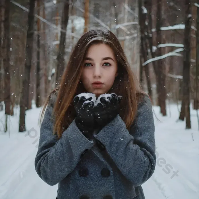 Tải miễn phí Cô Gái Xinh đẹp Trong Mùa đông Cầm Tay Tuyết Thiên Nhiên Nhiếp  Ảnh | JPG chuyên nghiệp - Pikbest