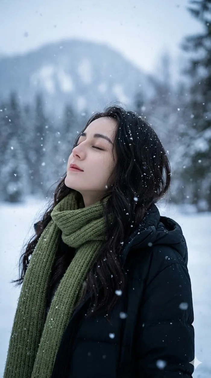 Prompt câu lệnh tạo ảnh trên Gemini mùa đông tuyết rơi bằng cực cuốn!