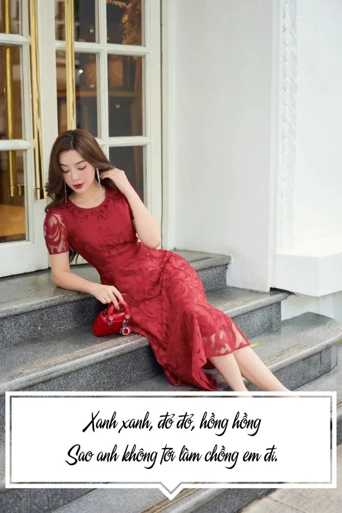 99+ Stt cô gái mặc váy đỏ, stt thả thính váy đỏ cho nàng