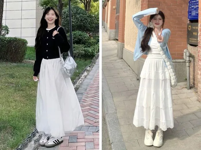 Chân váy trắng phối với áo gì? Outfit chuẩn xinh cho nàng