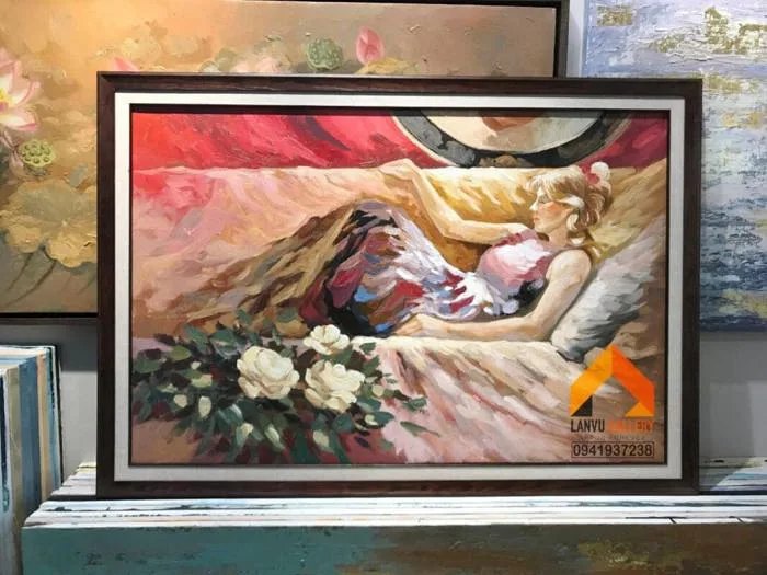 Gợi ý top 10+ tranh sơn dầu cô gái nghệ thuật lãng mạn