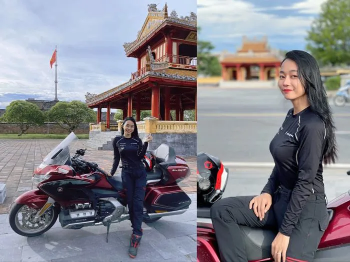 Nữ biker 9x xinh đẹp xuyên Việt trên chiếc motor 1800cc | Báo Dân trí