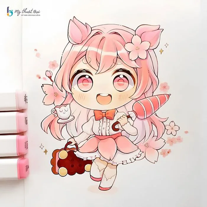 300 mẫu tranh vẽ hình chibi cute nam, nữ cực dễ thương | Mỹ Thuật Bụi
