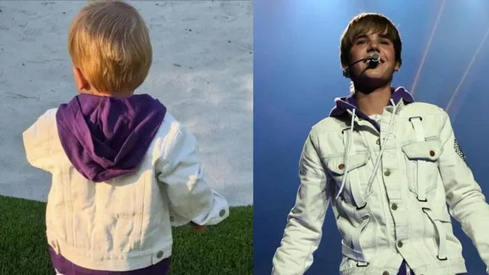 Con trai tái hiện hình ảnh thời thiếu niên của Justin Bieber