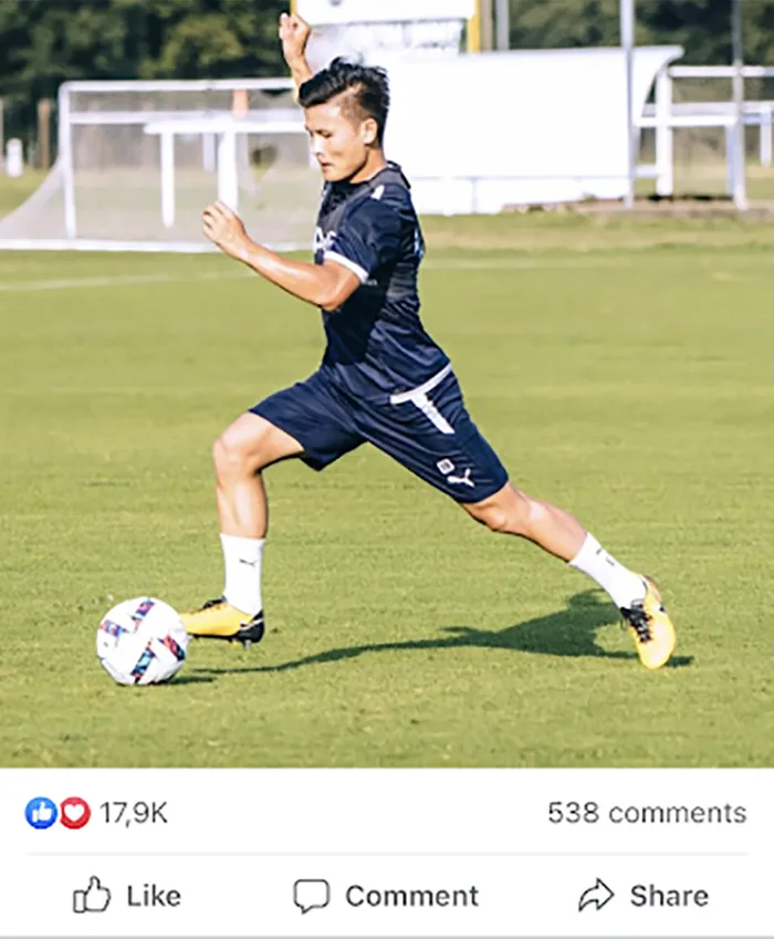 Hình ảnh mới nhất Quang Hải tại Pau FC: Ngôi sao số 1 ĐT Việt Nam nhận  
