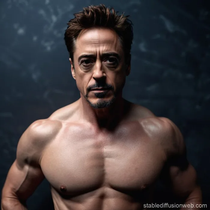 Robert Downey Jr. Posing in Front of Dark Wall | Stable Diffusion Trực tuyến