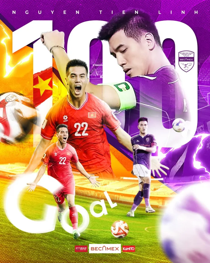 Nguyễn Tiến Linh cán mốc 100 bàn thắng trong sự nghiệp