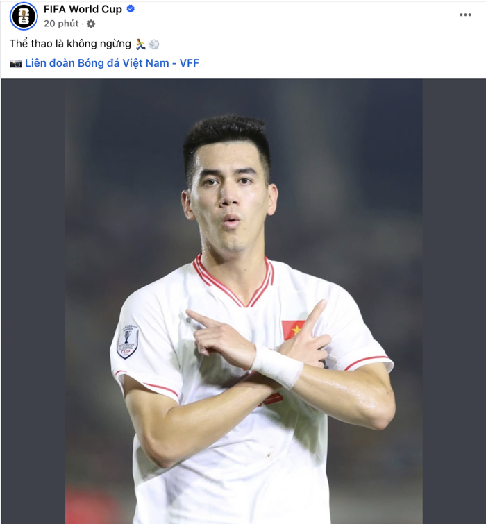 Tiến Linh được người đặc biệt thưởng nóng sau khi ghi bàn cho ĐT Việt Nam,  Fanpage FIFA gọi tên theo cách hài hước