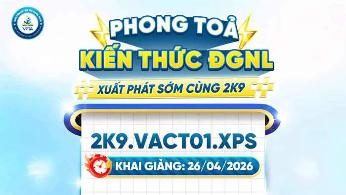 Luyện thi đánh giá năng lực ĐHQG TP.Hồ Chí Minh - VETA EDU