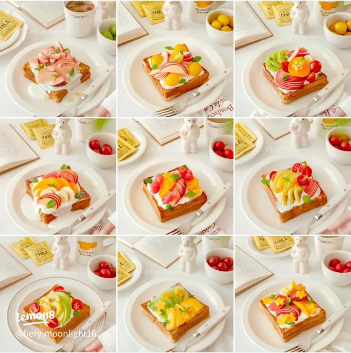 20+ hình ảnh bữa sáng đơn giản với bánh mì nướng trái cây đẹp mắt