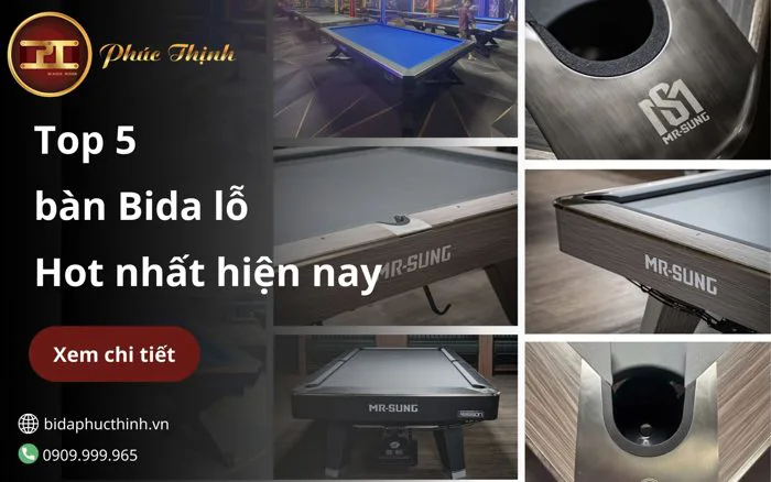 Top 5 mẫu bàn Bida lỗ Hot nhất chủ quán Bida nên biết 2026