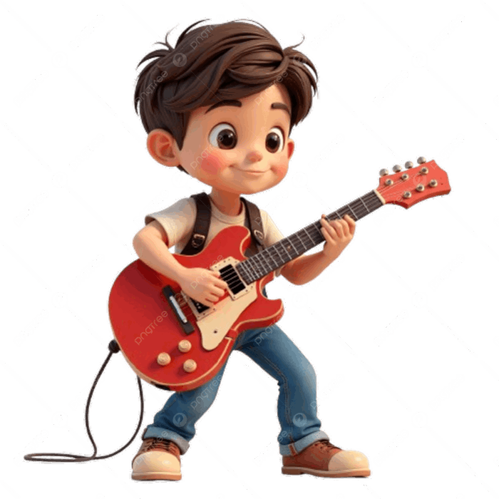 Hình ảnh Cậu Bé Hoạt Hình Cầm Guitar điện PNG , Cậu Bé Hoạt Hình Cầm Guitar  điện PNG , Cậu Bé Cầm Guitar điện, Cậu Bé Với Cây đàn Guitar điện