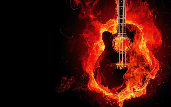hình ảnh : đàn ghi ta, trái cam, Ngọn lửa, ngọn lửa, nhạc cụ, Đốt guitar,  phông chữ, hình minh họa, Dụng cụ dây, Hình nền máy tính, Hiện tượng địa  chất