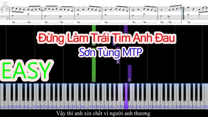 ĐỪNG LÀM TRÁI TIM ANH ĐAU - SƠN TÙNG M-TP | Piano For Beginner