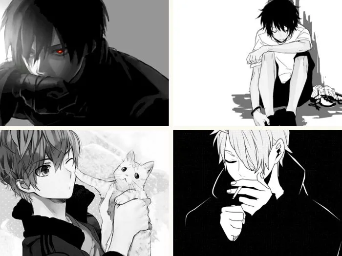 101 ảnh anime nam trắng đen đẹp, chất lượng cao, tải miễn phí