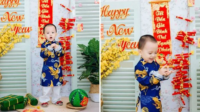 Concept chụp ảnh Tết cho bé trai, bé gái cực dễ thương
