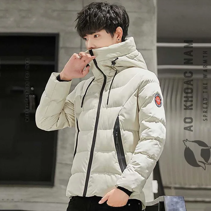 Áo phao nam teen trắng cực đẹp AKN-111 - Shop áo khoác nam xuất khẩu