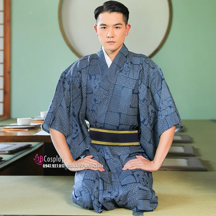 Yukata Nam Nhật Bản Trà Đạo Giá Tốt - Otakul.com